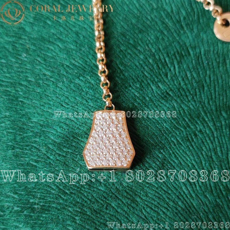 Hermès Kelly Clochette Necklace in rose gold set with diamonds - Image 4