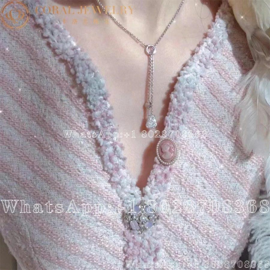 Hermès Kelly Clochette Necklace in white gold set with diamonds - Image 7