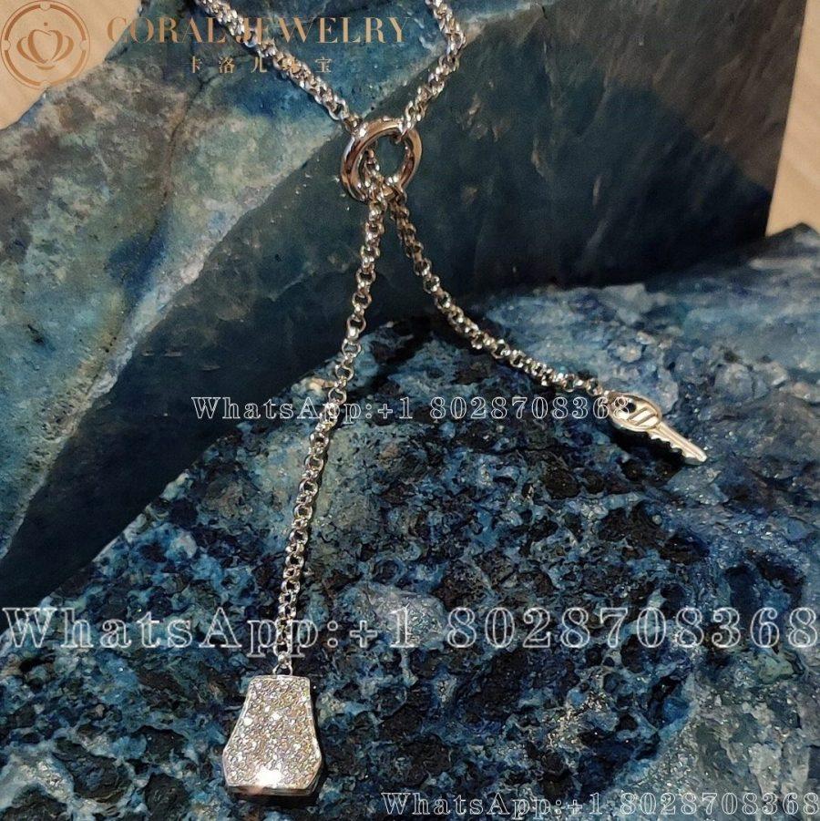 Hermès Kelly Clochette Necklace in white gold set with diamonds - Image 4