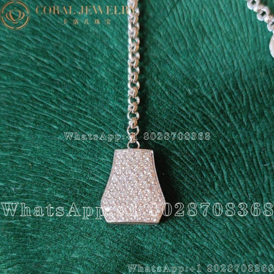 Hermès Kelly Clochette Necklace in white gold set with diamonds - Image 6