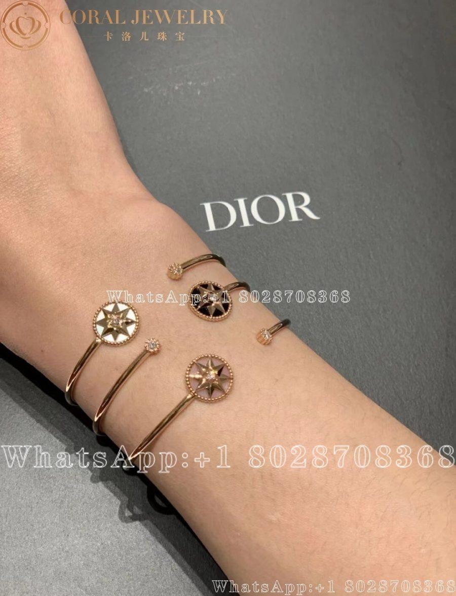 Dior Rose Des Vents Bracelet Rose 18k Gold, Diamonds and Onyx - Image 8