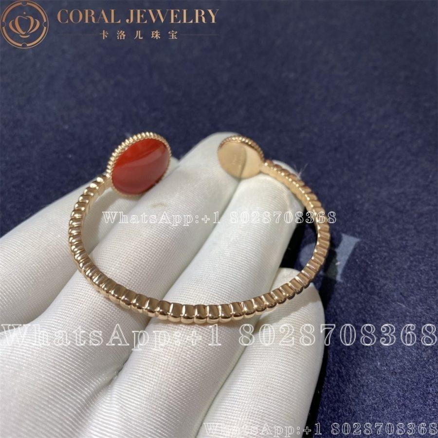 Dior Rose Des Vents Diamond Coral 18K Rose Gold Open Cuff Coral - Image 4