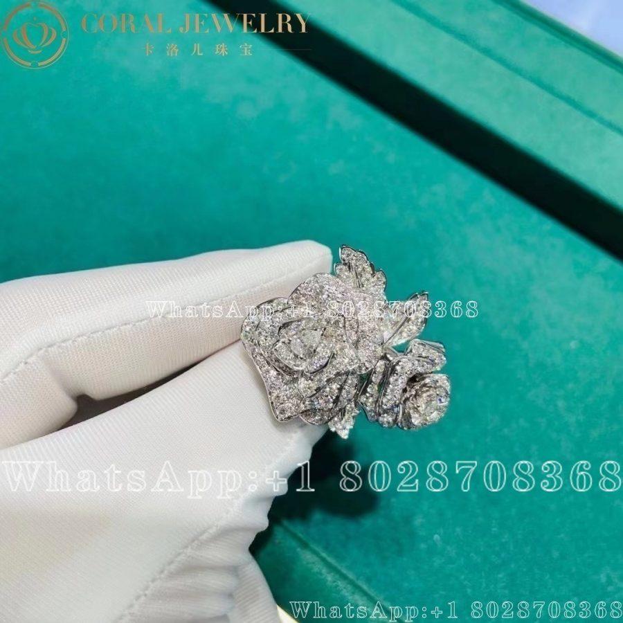 Dior Rose Dior Bagatelle Double Ring 18k White Gold and Diamonds - Image 3
