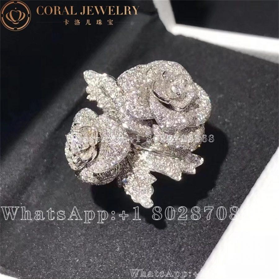 Dior Rose Dior Bagatelle Double Ring 18k White Gold and Diamonds - Image 8