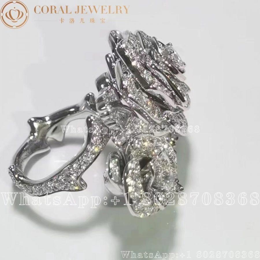 Dior Rose Dior Bagatelle Double Ring 18k White Gold and Diamonds - Image 12