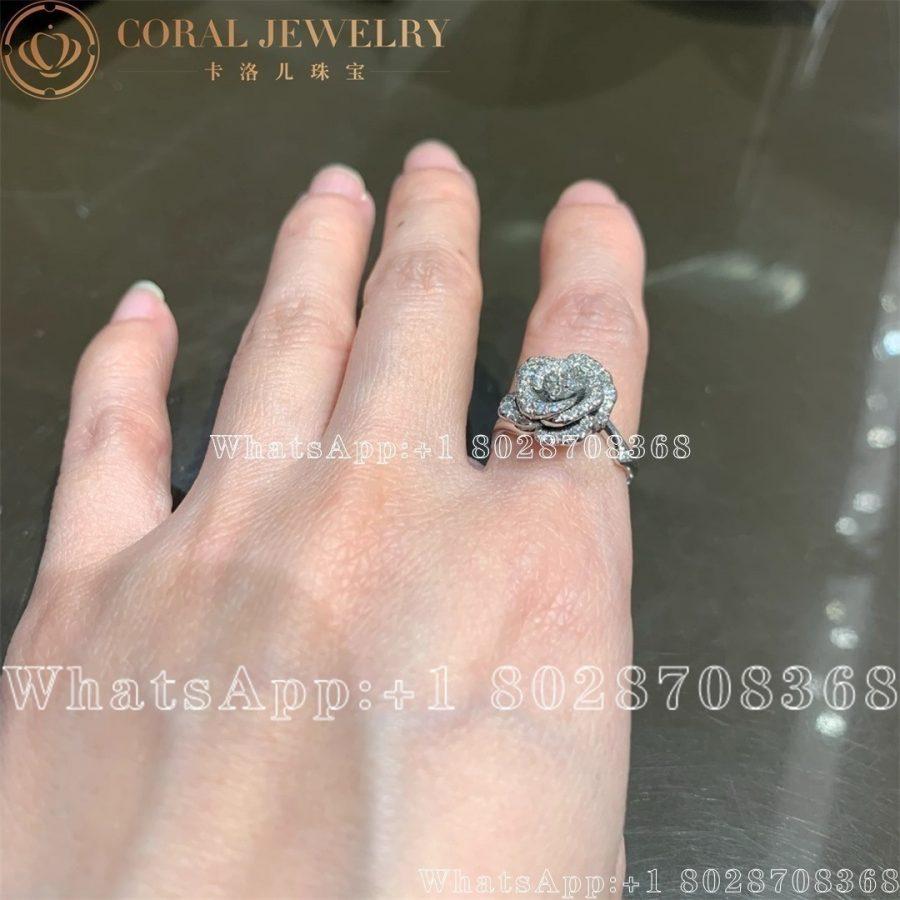 Dior Small Rose Dior Bagatelle Ring White Gold and Diamonds - Image 6