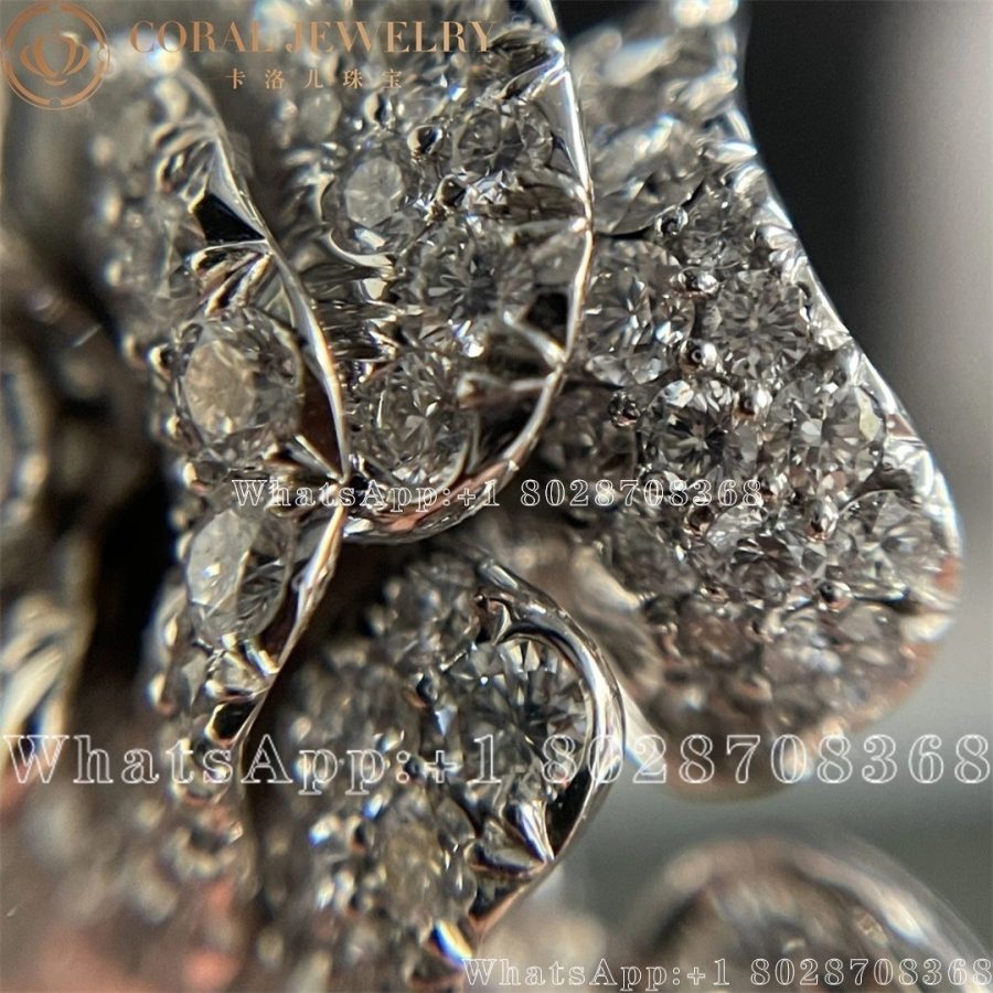 Dior Large Rose Dior Bagatelle Necklace 18K White Gold and Diamonds - Image 8