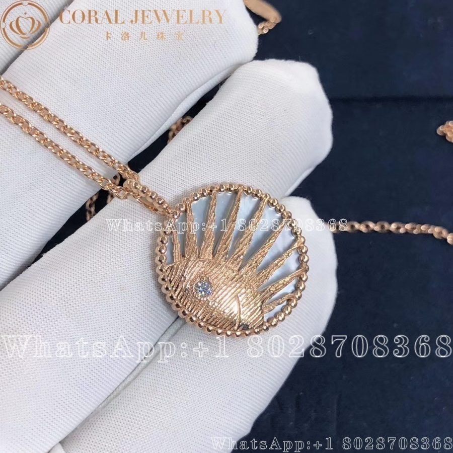 Dior Rose Celeste Necklace Pink Gold, Diamonds, Mother-of-pearl and Onyx - Image 3