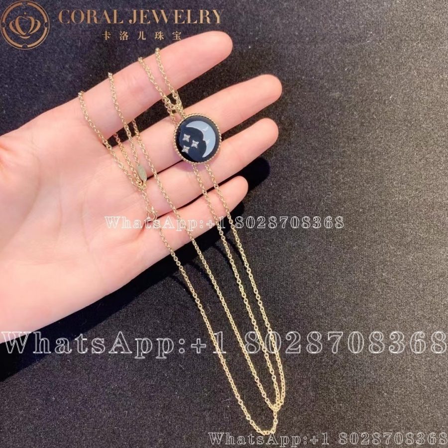 Dior Rose Celeste Necklace Yellow Gold, Diamonds, Mother-of-pearl and Onyx - Image 10