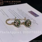 Dior Rose Des Vents Earrings Yellow Gold, Diamonds and Malachite - Image 4