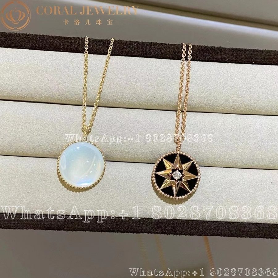Dior Rose Des Vents Medallion Necklace Yellow Gold, Diamond and Mother-of-pearl - Image 12
