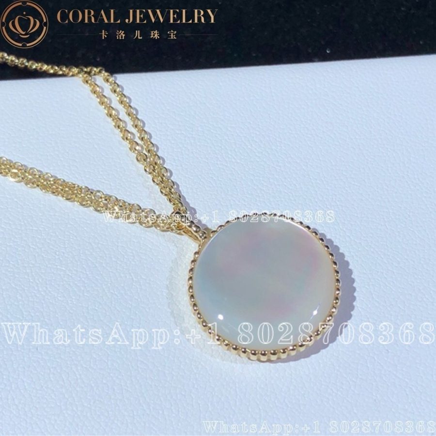 Dior Rose Des Vents Medallion Necklace Yellow Gold, Diamond and Mother-of-pearl - Image 4