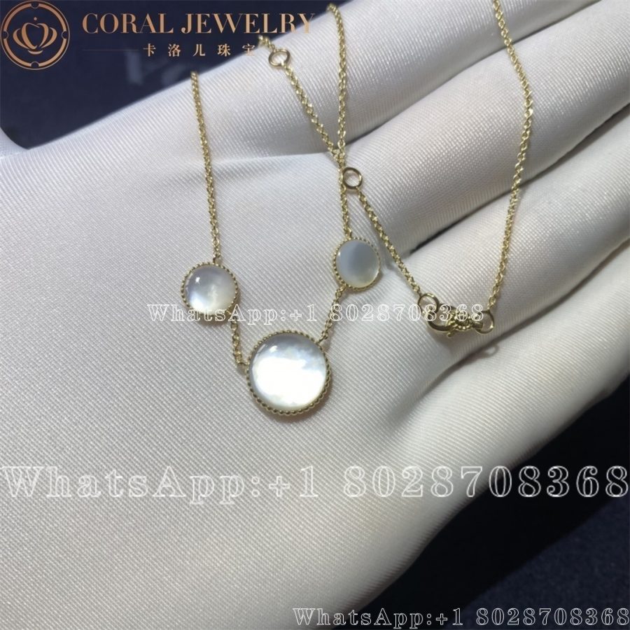 Dior Rose Des Vents Necklace Yellow Gold, Diamonds and Mother-of-Pearl JRDV95146 - Image 4