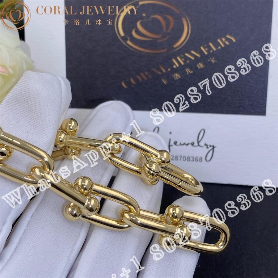 Tiffany HardWear Large Link Bracelet in Yellow Gold with Diamonds - Image 7