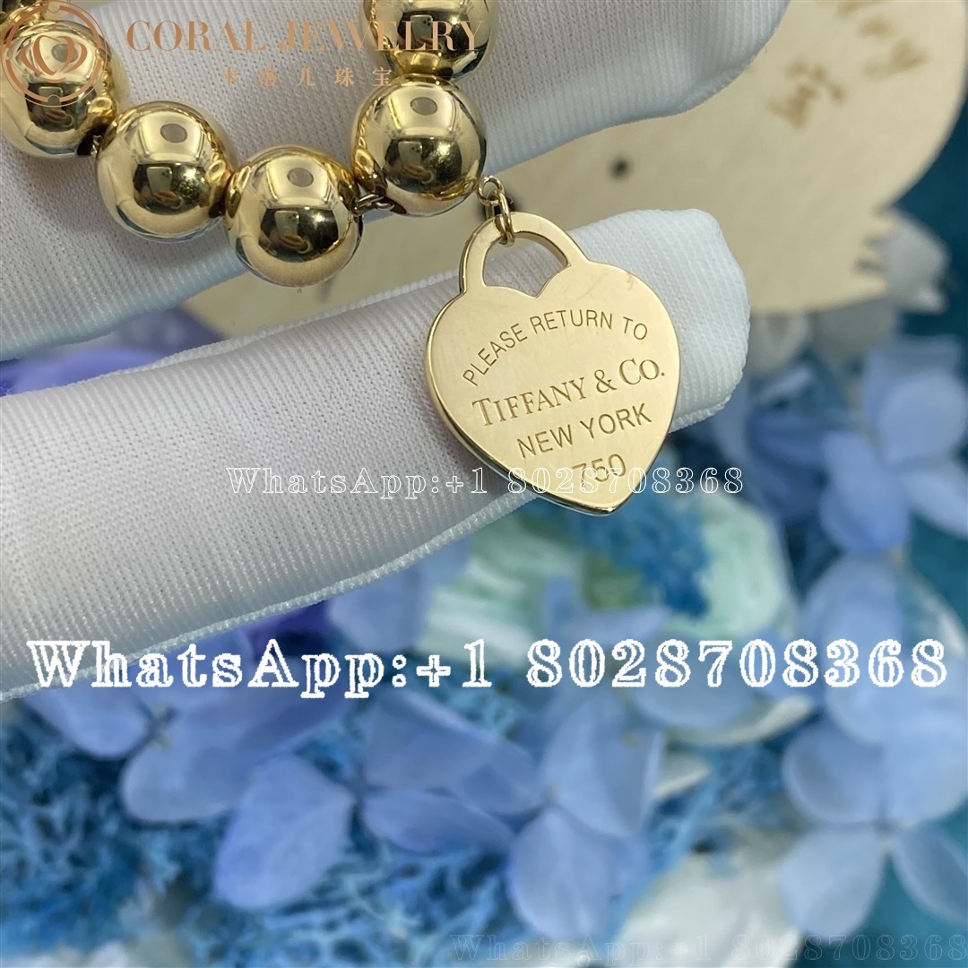 Tiffany Return to Tiffany™ Heart Tag Bracelet in Yellow Gold 8 mm