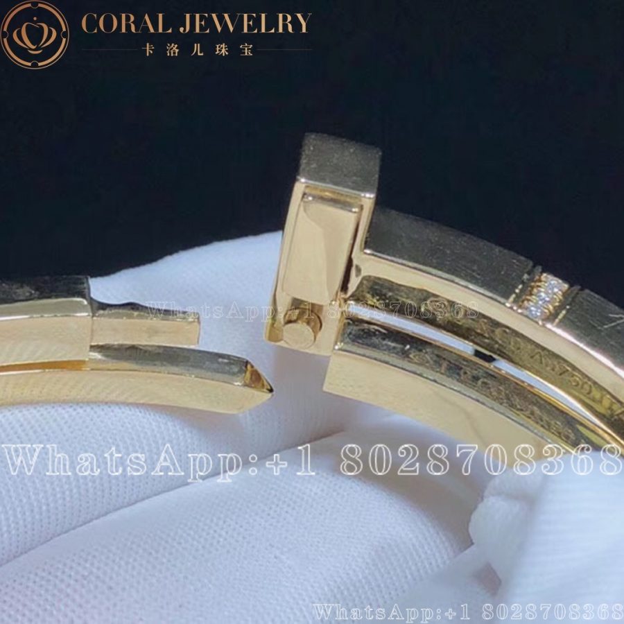 Tiffany T Diamond Square Wrap Bracelet in 18k Gold - Image 8