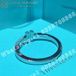 Tiffany T Pavé Diamond Square Bracelet in 18k White Gold - Image 3
