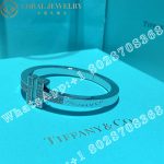 Tiffany T Pavé Diamond Square Bracelet in 18k White Gold - Image 5