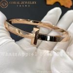 Tiffany T T1 Hinged Wide Bangle in Rose Gold - Image 4
