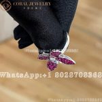 Graff Butterfly White Gold Rubies Diamond Ring RGR256 - Image 4