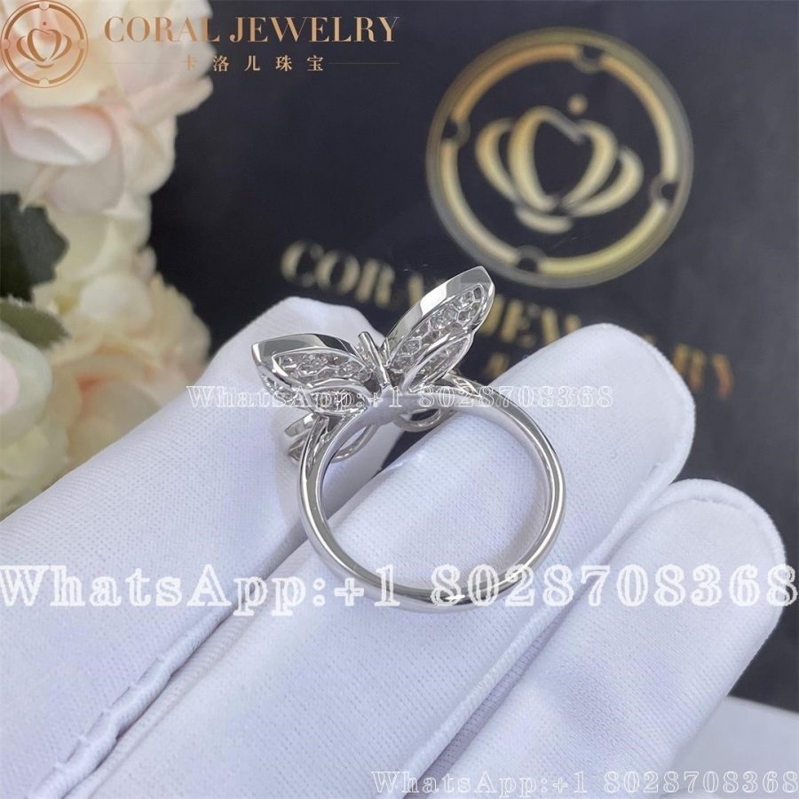 Graff Pavé Butterfly Diamond Ring White Gold - Image 3