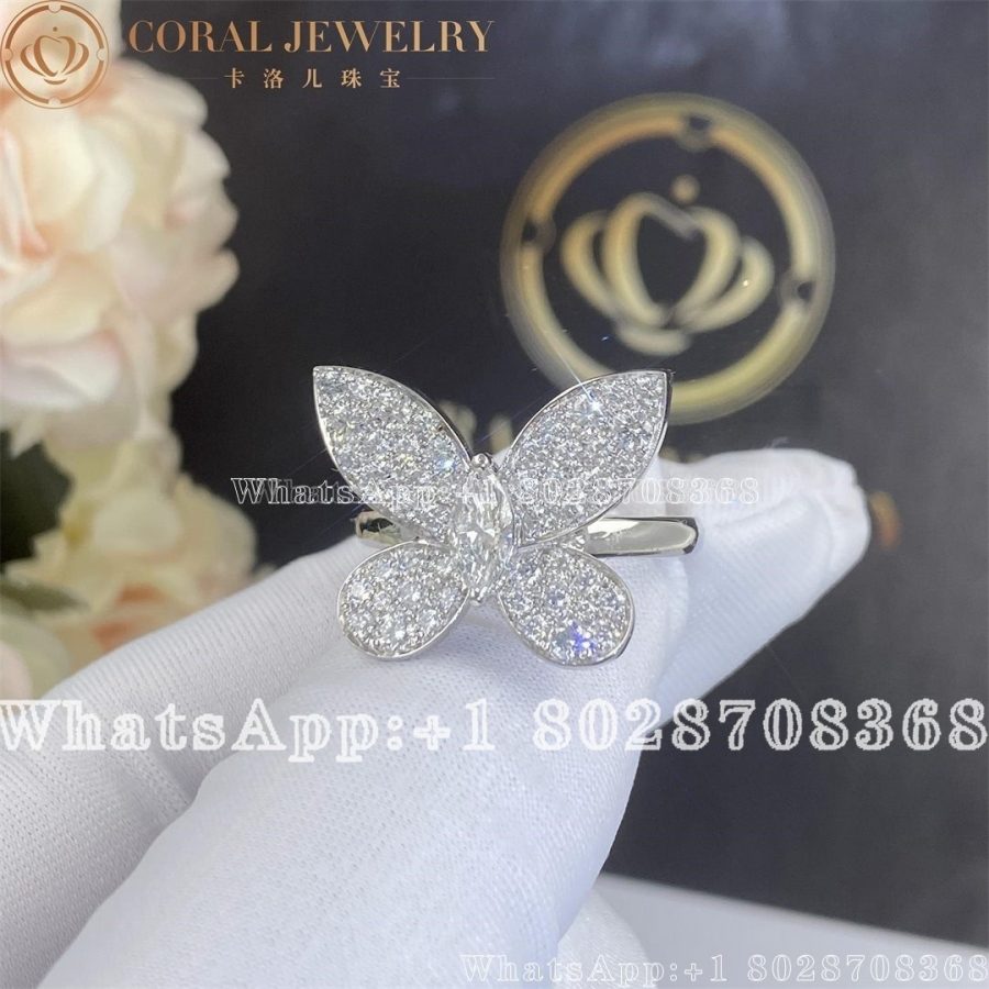 Graff Pavé Butterfly Diamond Ring White Gold - Image 4