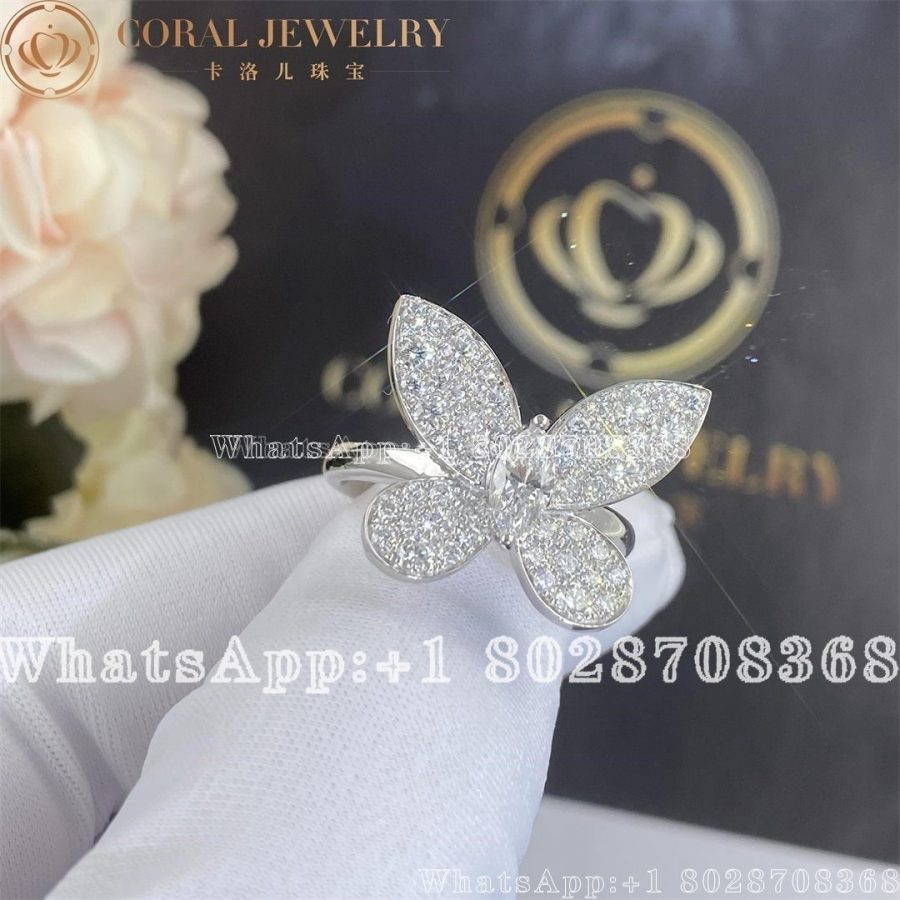 Graff Pavé Butterfly Diamond Ring White Gold - Image 5