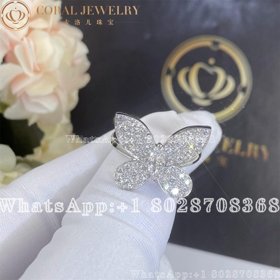 Graff Pavé Butterfly Diamond Ring White Gold - Image 6