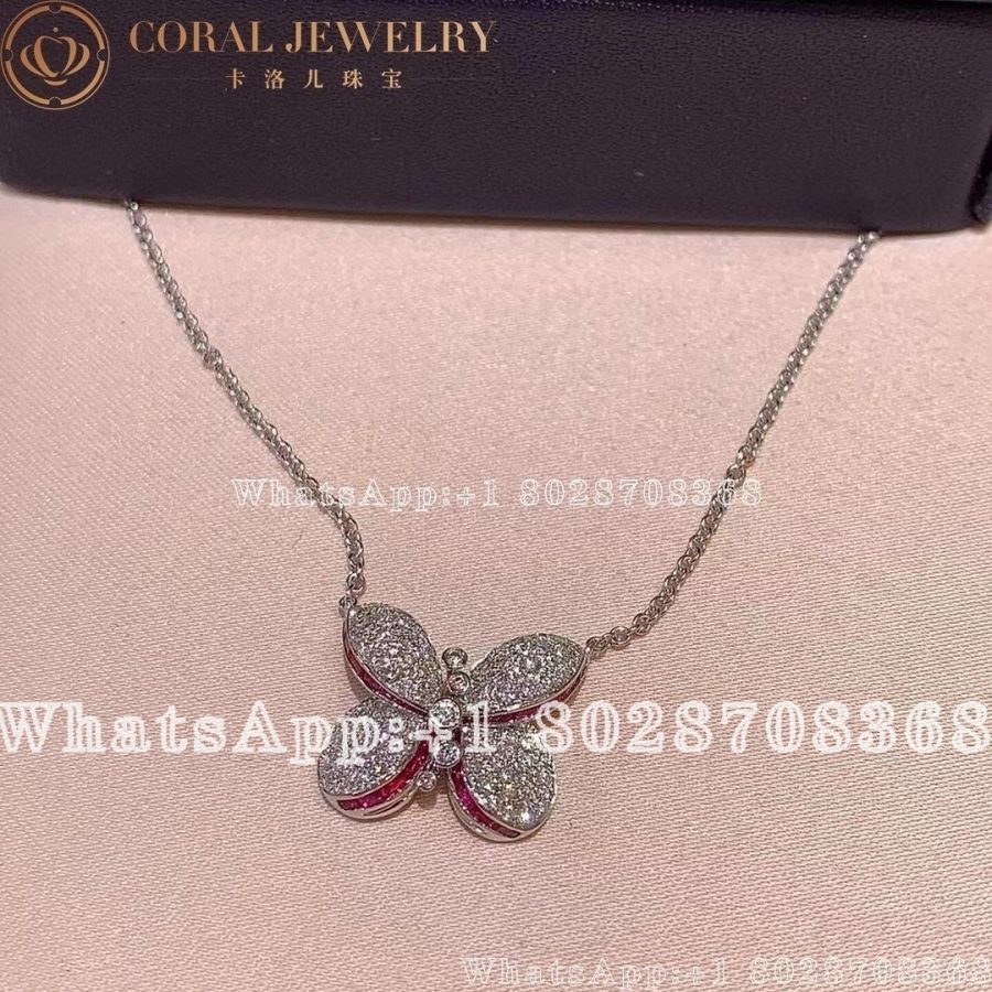 Graff Baby Princess Butterfly Pendant with Diamonds and Pink and Purple Sapphires - Image 3