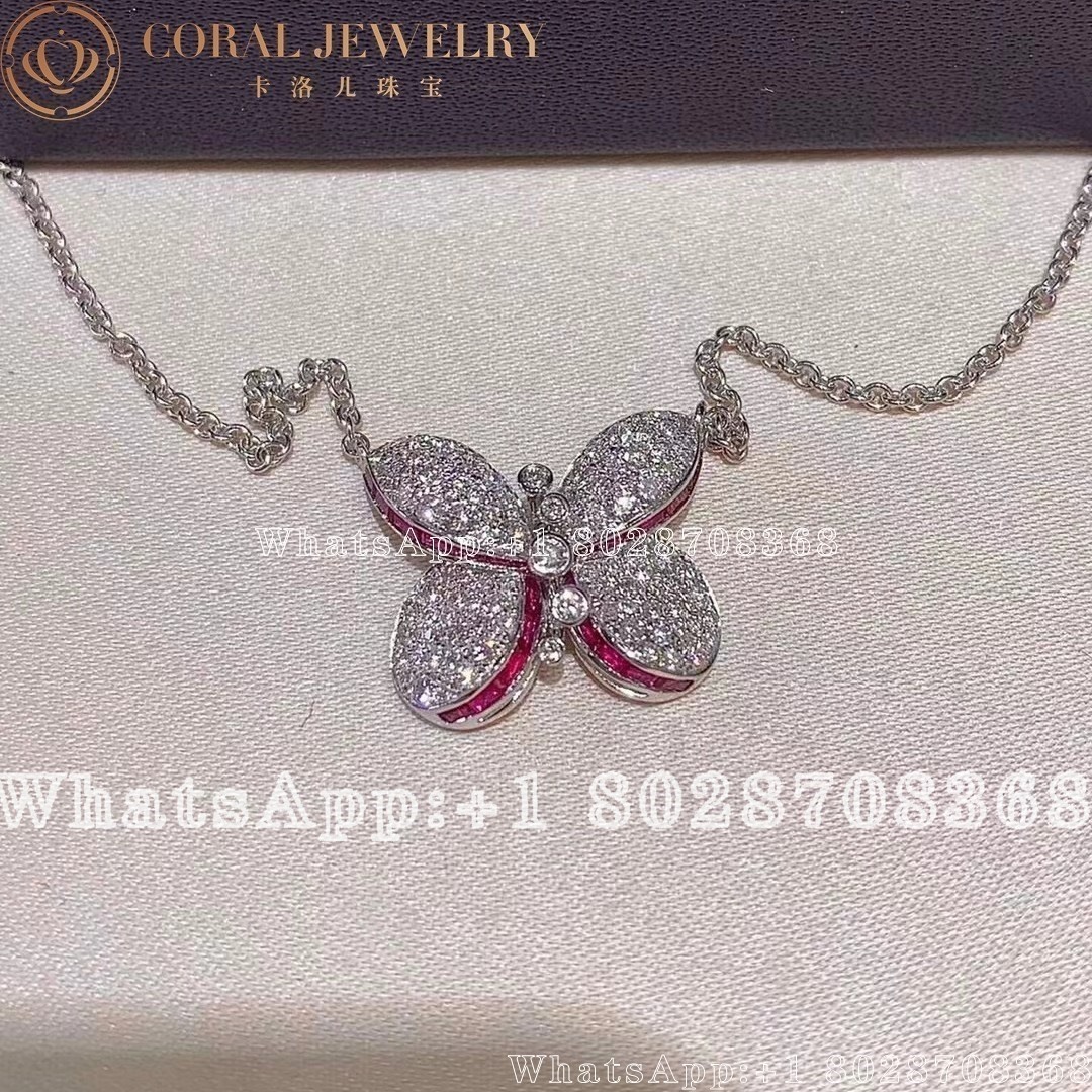 Graff Baby Princess Butterfly Pendant With Diamonds And Pink And Purple Sapphires Coral (4)