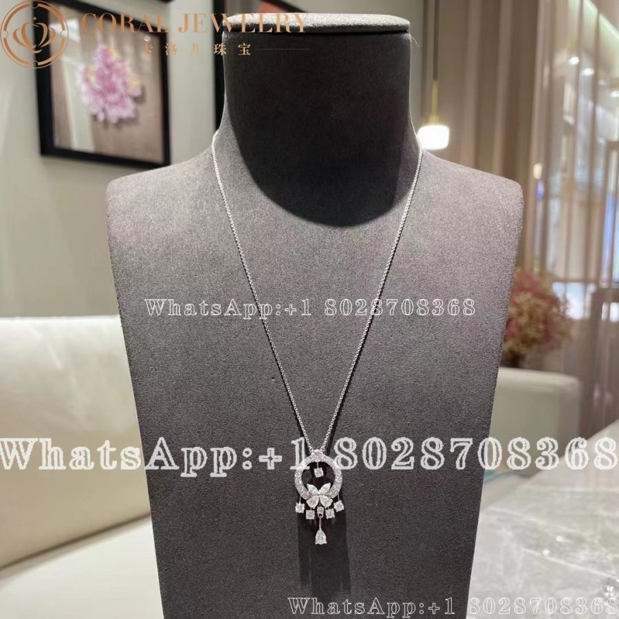 Graff Classic Butterfly Chandelier Diamond Necklace White Gold - Image 3