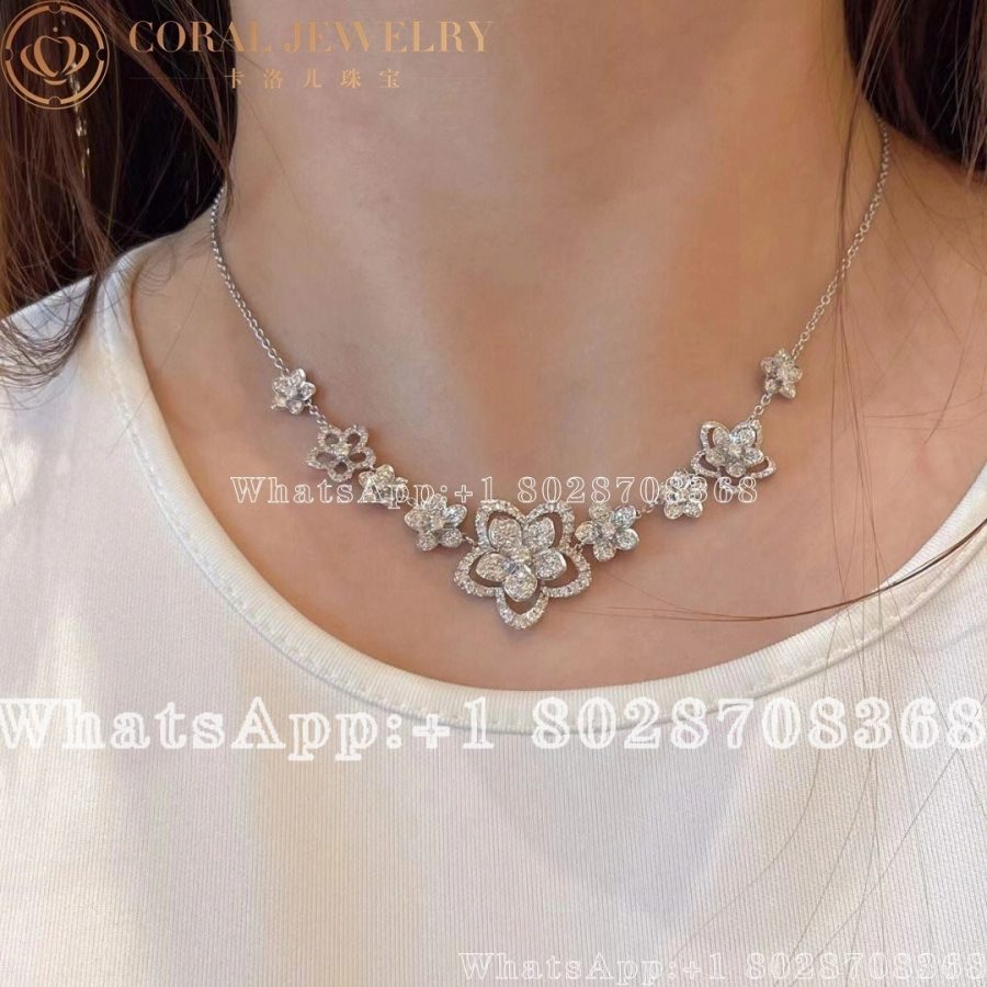 Graff Wild Flower Multi Diamond Necklace White Gold - Image 7