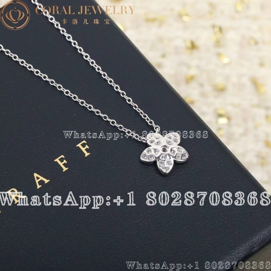 Graff Wild Flower Pavé Diamond Pendant White Gold - Image 3