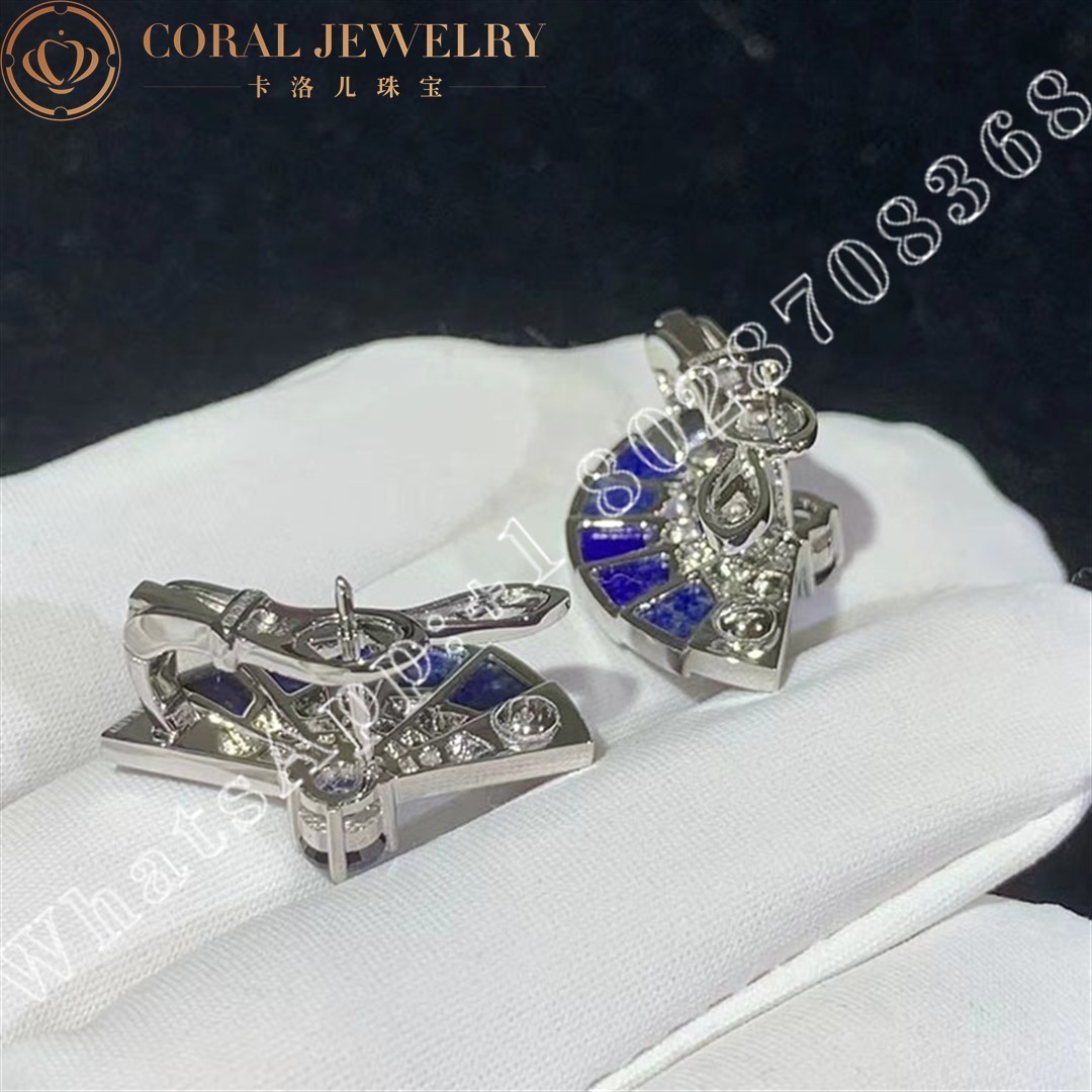 Garrard Fanfare Symphony Sapphire And Lapis Lazuli Earrings In 18ct White Gold With Diamonds Coral (1)