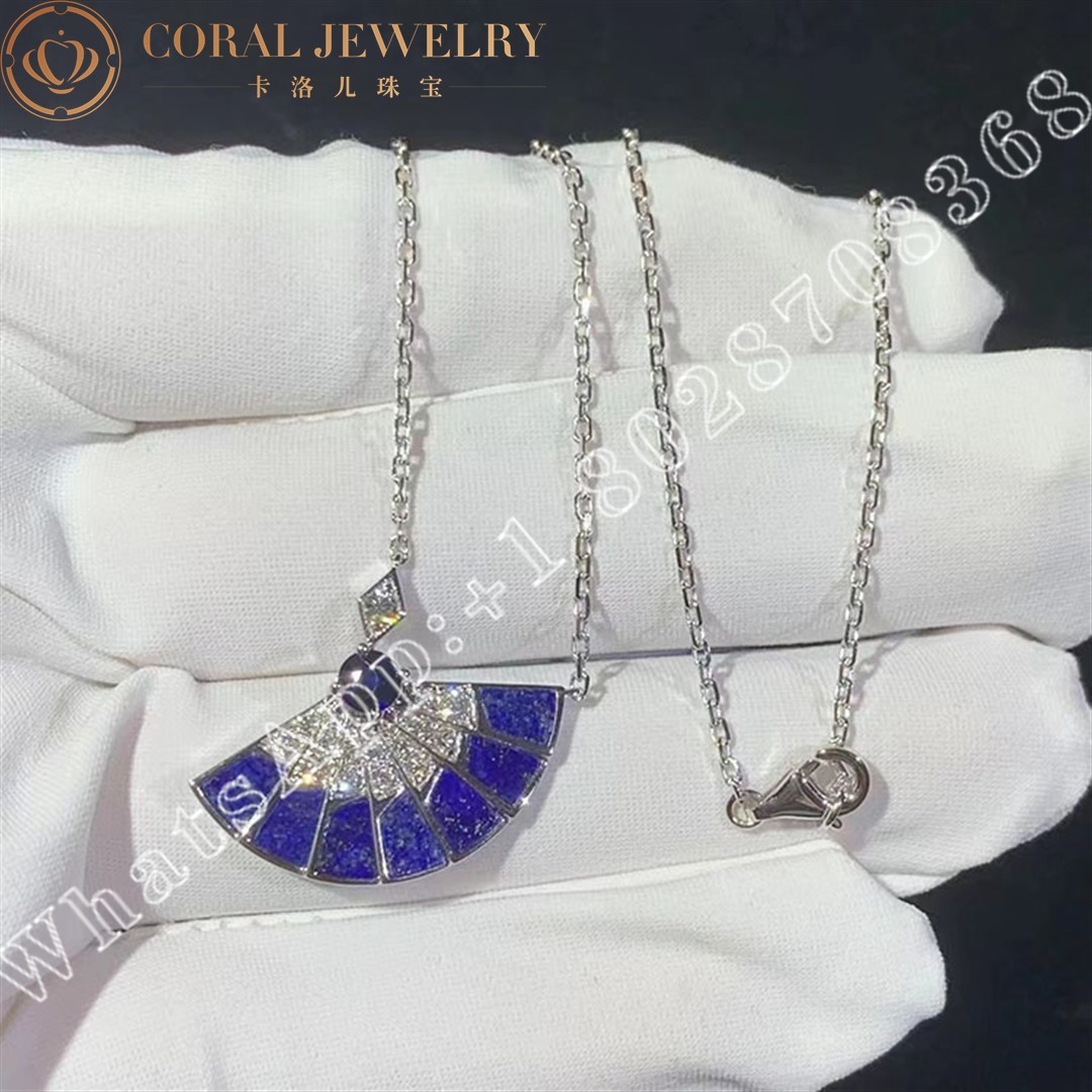 Garrard Fanfare Symphony Sapphire And Lapis Lazuli Pendant In 18ct White Gold With Diamonds Coral (1)