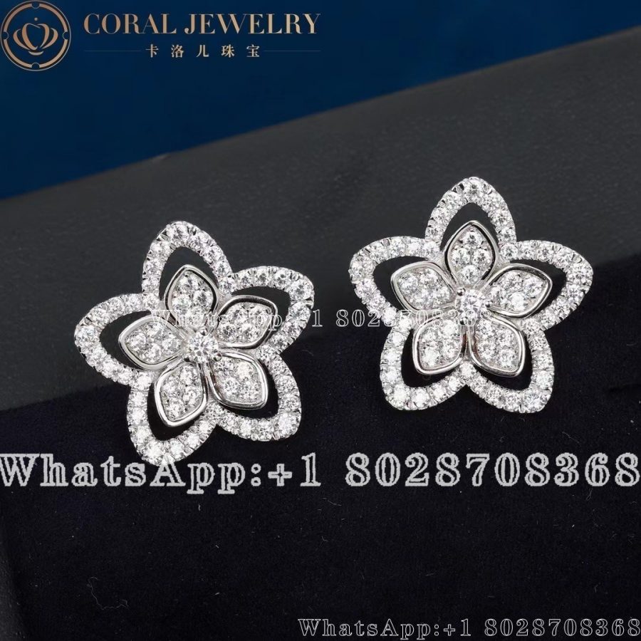 Graff Wild Flower Large Diamond Stud Earrings - Image 4