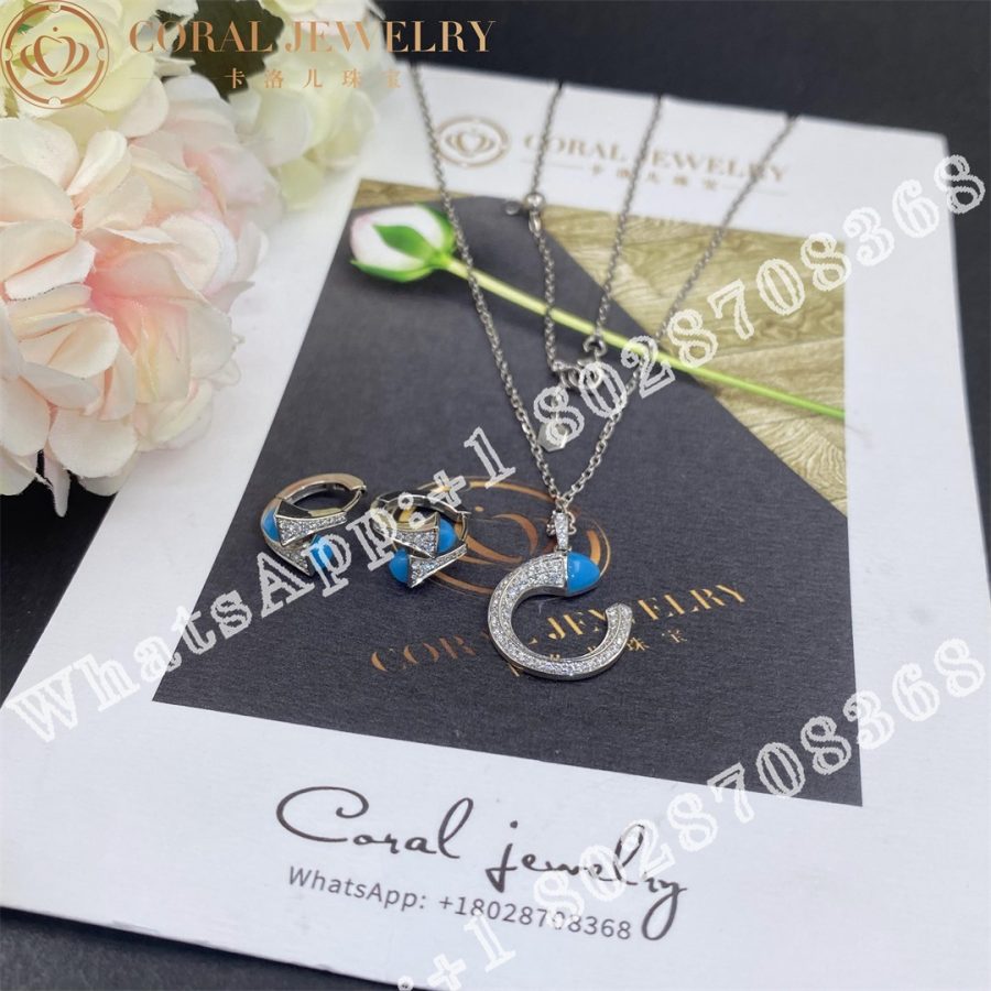 Marli Cleo Venus Diamond Pendant In White Gold Lapis Lazuli - Image 5