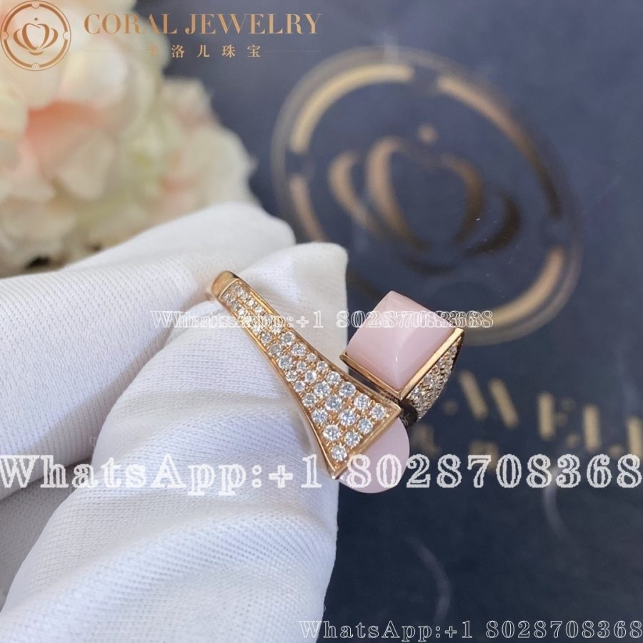 Marli Cleo Diamond Ring In Rose Gold Opal - Image 3