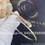 Marli Cleo Diamond Slim Slip-On Bracelet In Rose Gold  White Agate - Image 3