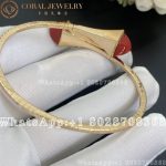 Marli Cleo Diamond Slip-On Bracelet In Rose Gold Red Coral - Image 3