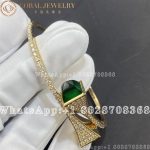 Marli Cleo Diamond Slip-On Bracelet In Yellow Gold Green Agate - Image 3