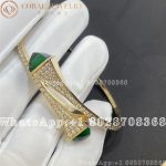 Marli Cleo Diamond Slip-On Bracelet In Yellow Gold Green Agate - Image 4