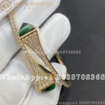 Marli Cleo Diamond Slip-On Bracelet In Yellow Gold Green Agate - Image 5
