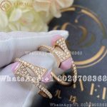 Marli Cleo Diamond Open Hoop Earrings In Rose Gold Pink Opal - Image 3