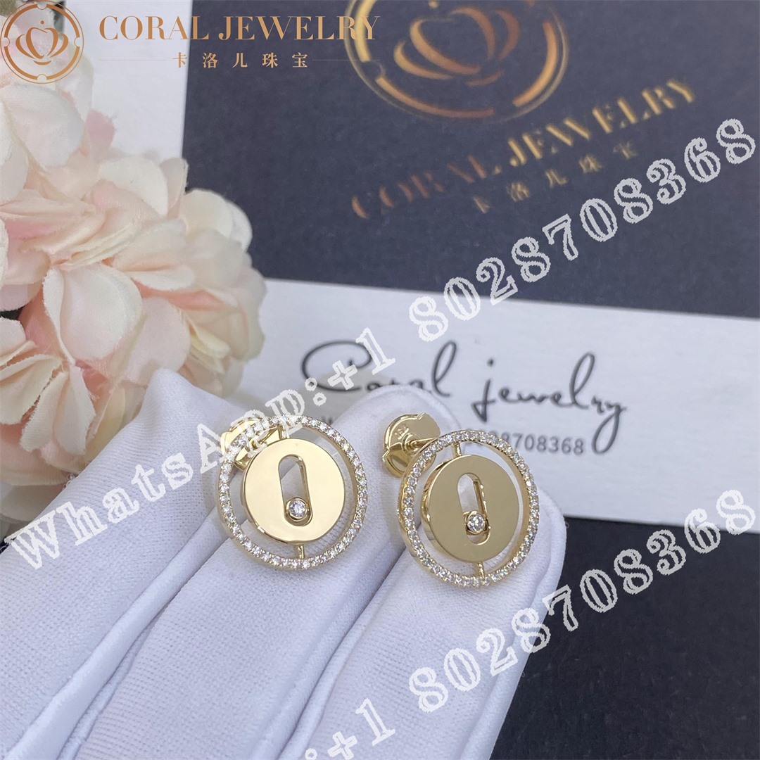 Messika Lucky Move Stud Earrings Yellow Gold Diamond 11571 Yg Coral (1)