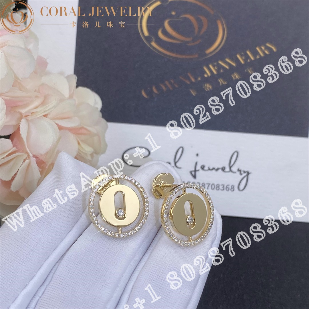 Messika Lucky Move Stud Earrings Yellow Gold Diamond 11571 Yg Coral (2)