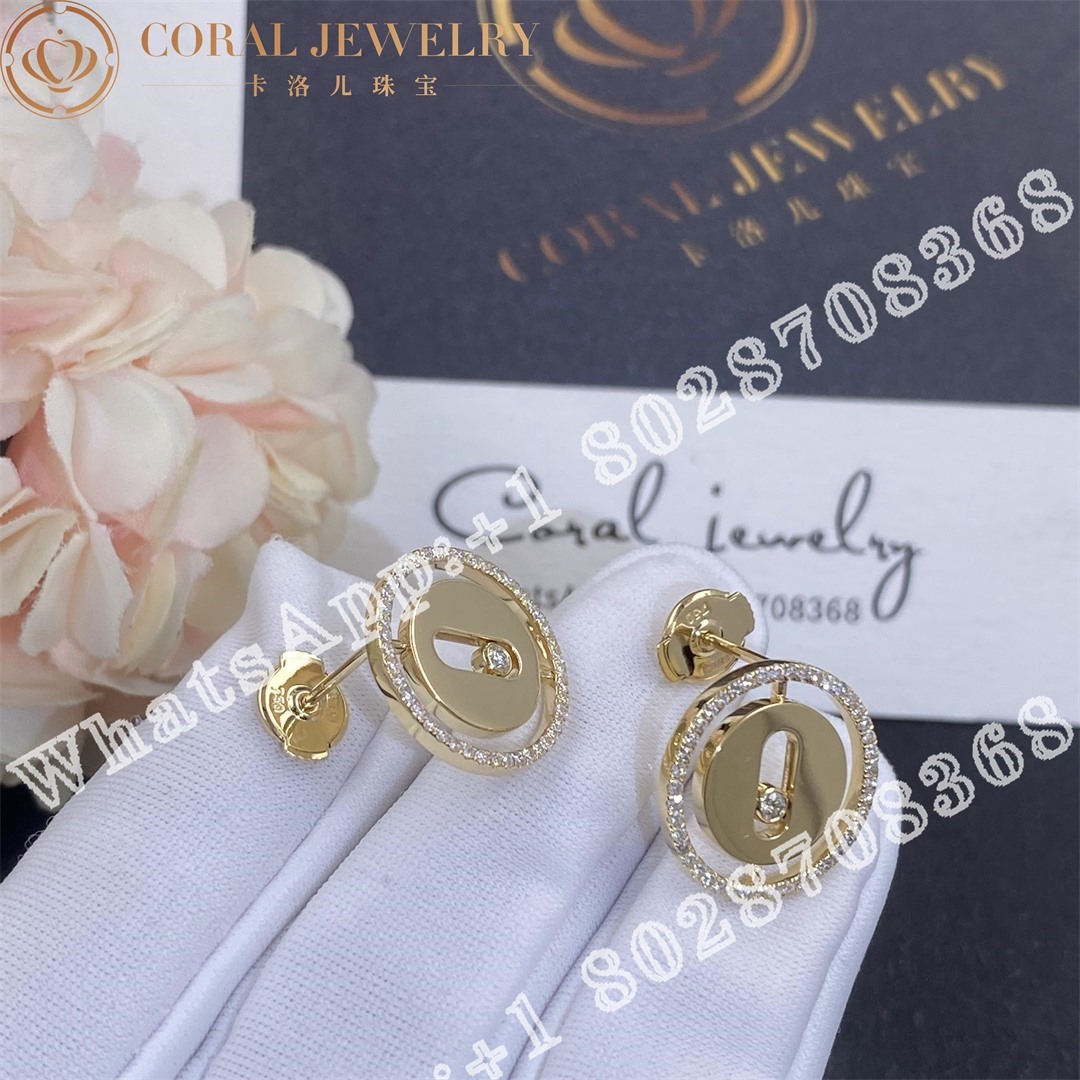 Messika Lucky Move Stud Earrings Yellow Gold Diamond 11571-YG - Image 3