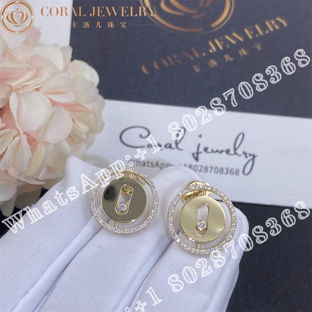 Messika Lucky Move Stud Earrings Yellow Gold Diamond 11571-YG - Image 4