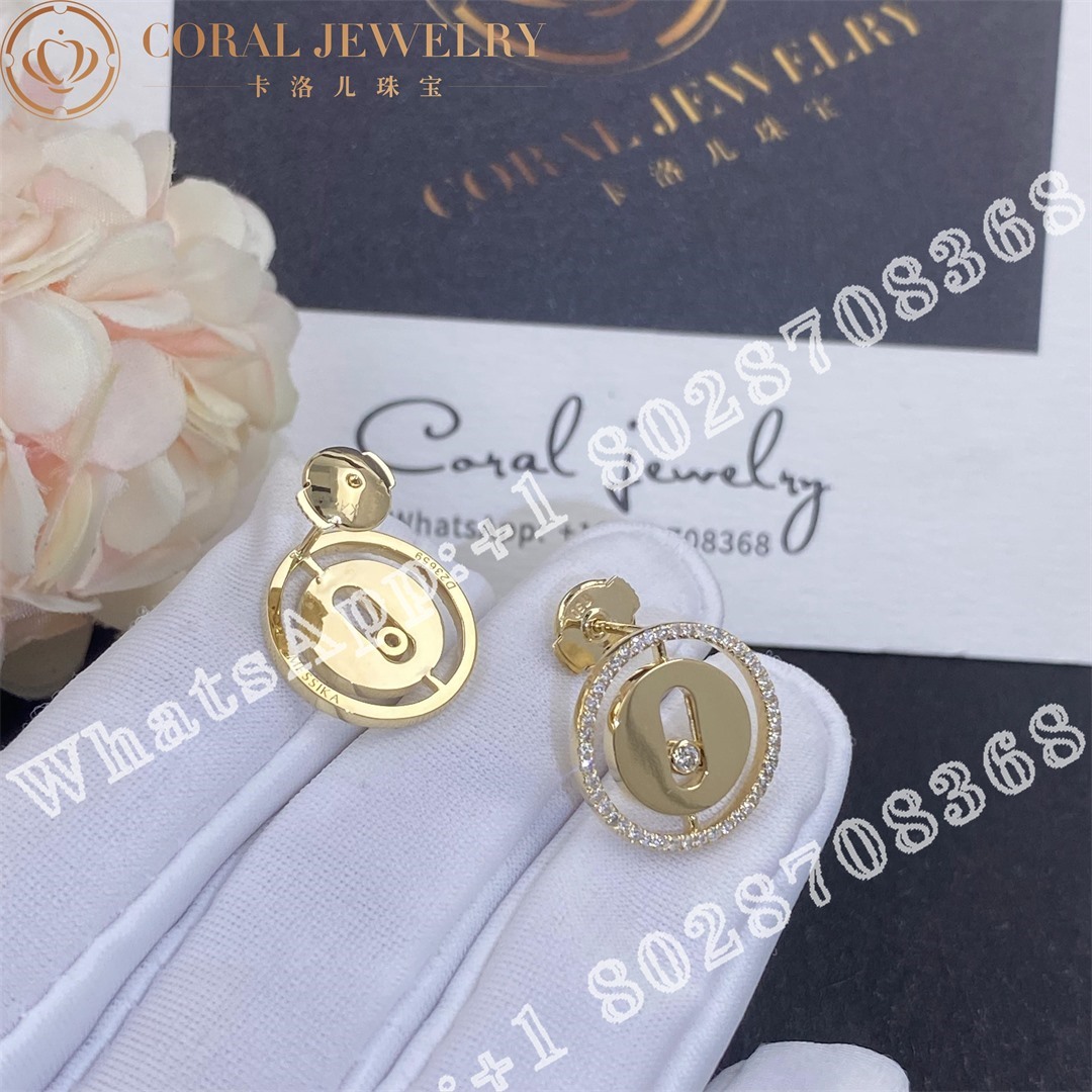 Messika Lucky Move Stud Earrings Yellow Gold Diamond 11571-YG - Image 5
