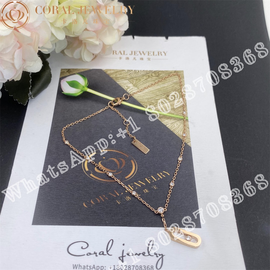 Messika Move Uno Ankle Bracelet Rose Gold Diamond Bracelet 10100-RG